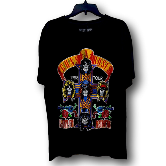 Guns N' Roses 1988 Tour Double-Sided Graphic T-Shirt - Size Extra Large XL - NWT - Picture 1 of 6